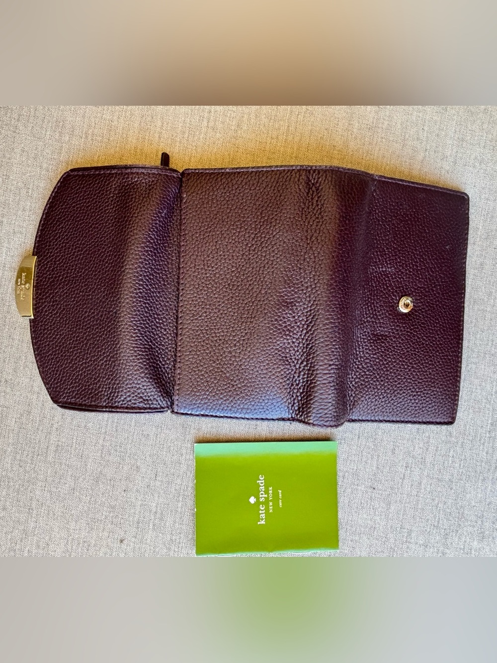 kate spade Plum Leather Top-Handle Satchel with Matching Wallet - Picture 13 of 14